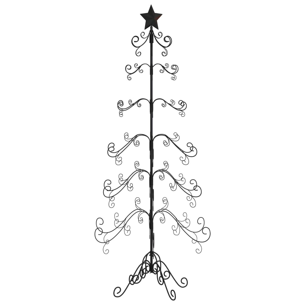 Albero di Natale Decorativo in Metallo Nero 215 cm 359609