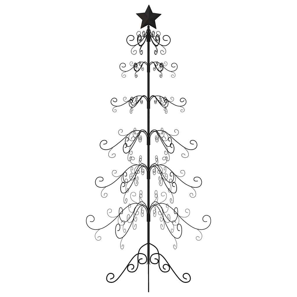 Albero di Natale Decorativo-Decorazioni natalizie in Metallo Nero 215 cm