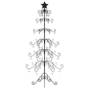 Albero di Natale Decorativo in Metallo Nero 215 cm 359609