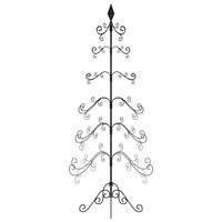 Albero di Natale Decorativo in Metallo Nero 215 cm