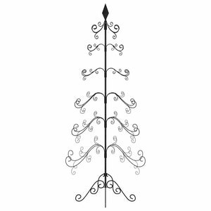 Albero di Natale Decorativo in Metallo Nero 215 cm