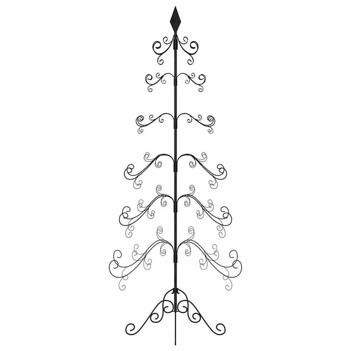 Albero di Natale Decorativo in Metallo Nero 215 cm