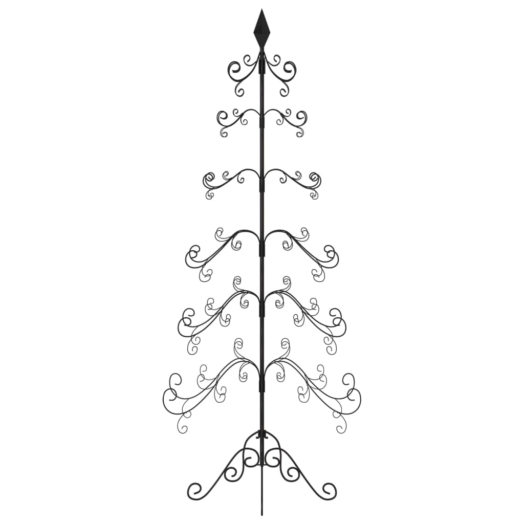 Albero di Natale Decorativo in Metallo Nero 215 cm 359609