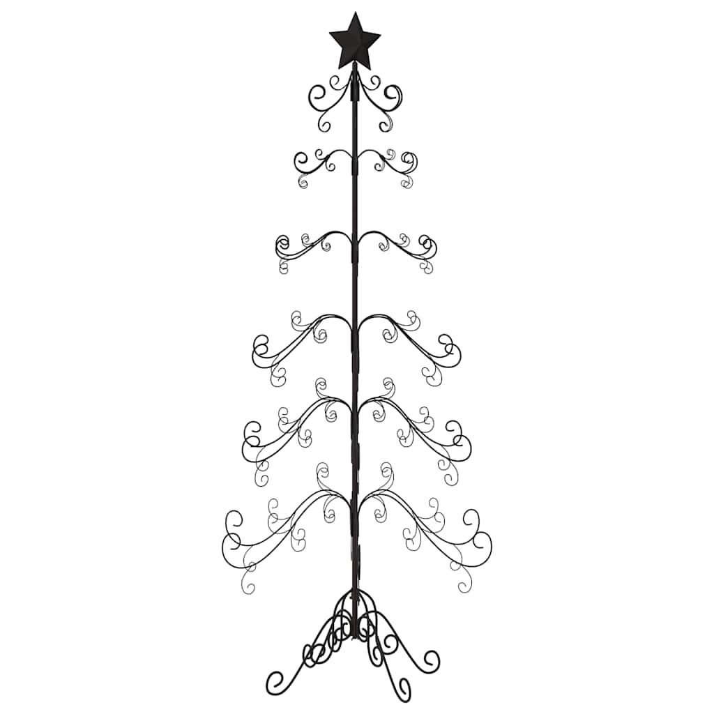 Albero di Natale Decorativo in Metallo Nero 215 cm