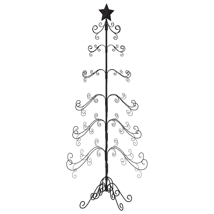 Albero di Natale Decorativo in Metallo Nero 215 cm