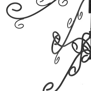 Albero di Natale Decorativo-Decorazioni natalizie in Metallo Nero 215 cm