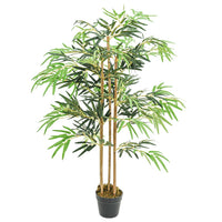 Albero Bambù Artificiale 730 Foglie 120 cm Verde