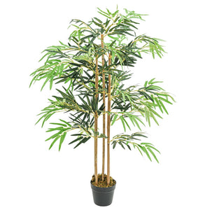 Albero Bambù Artificiale 730 Foglie 120 cm Verde