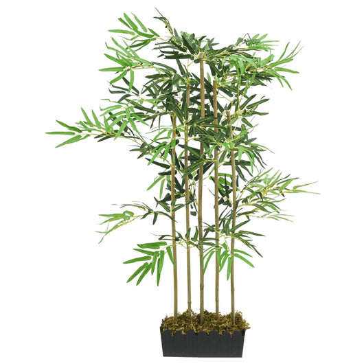 Albero Bambù Artificiale 730 Foglie 120 cm Verde 358989