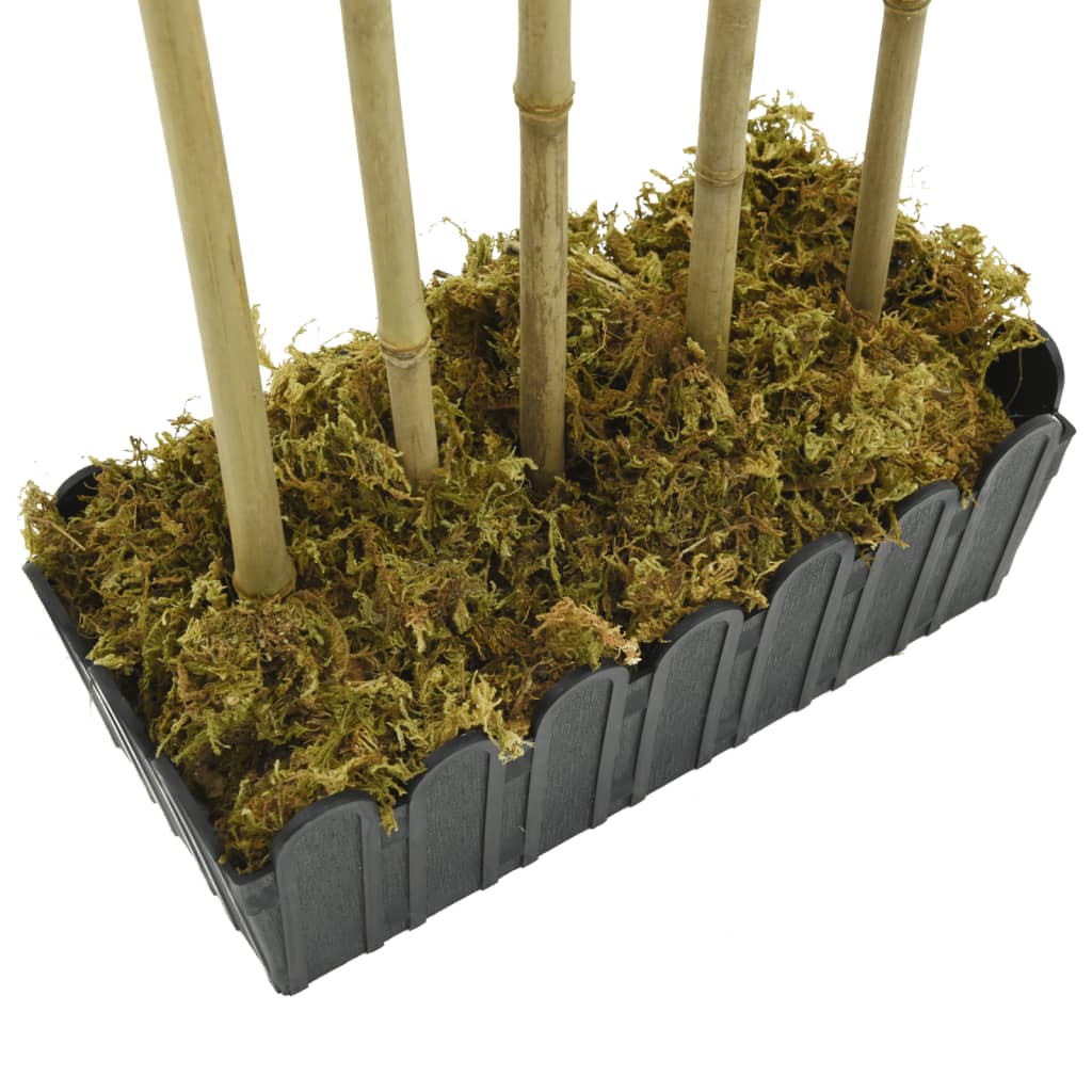 Albero Bambù Artificiale 730 Foglie 120 cm Verde 358989