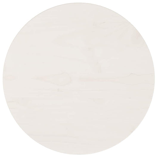 Piano Tavolo Rotondo Bianco Ã˜40x3 cm in Legno Massello di Pinocod mxl 107110