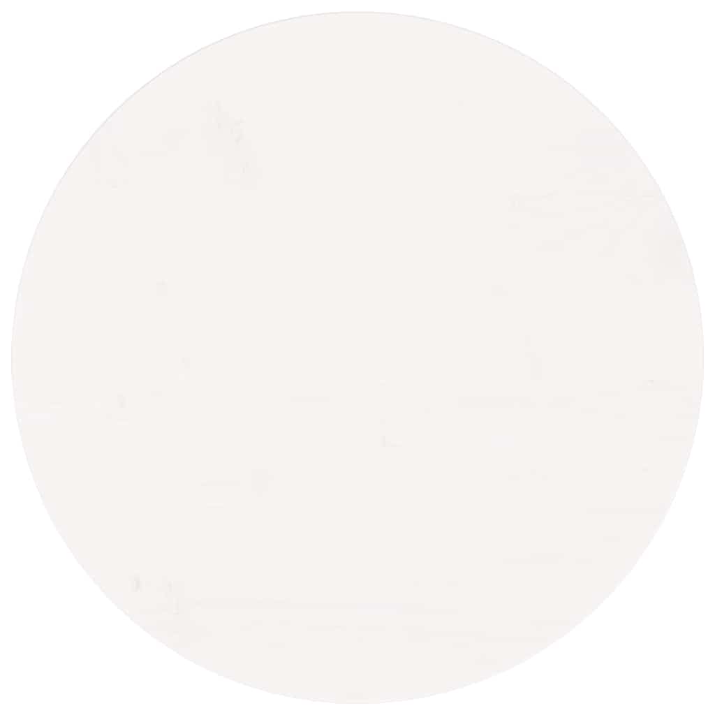Piano Tavolo Rotondo Bianco Ã˜50x3 cm in Legno Massello di Pinocod mxl 130719
