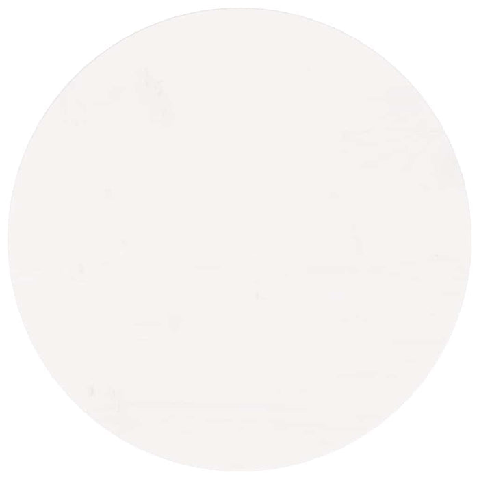 Piano Tavolo Rotondo Bianco Ã˜50x3 cm in Legno Massello di Pinocod mxl 130719