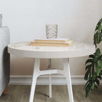 Piano Tavolo Rotondo Bianco Ã˜50x3 cm in Legno Massello di Pinocod mxl 130719