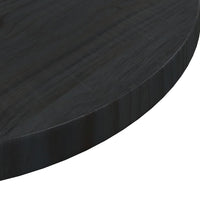 Piano Tavolo Rotondo Nero Ø50x3 cm in Legno Massello di Pino 833663