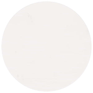 Piano Tavolo Rotondo Bianco Ø60x3 cm in Legno Massello di Pino 833665