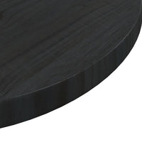 Piano Tavolo Rotondo Nero Ø60x3 cm in Legno Massello di Pino 833666