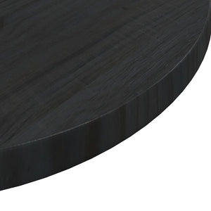 Piano Tavolo Rotondo Nero Ø60x3 cm in Legno Massello di Pino 833666