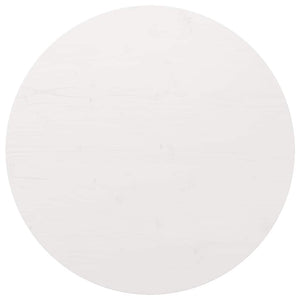 Piano Tavolo Rotondo Bianco Ã˜80x3 cm in Legno Massello di Pinocod mxl 106732