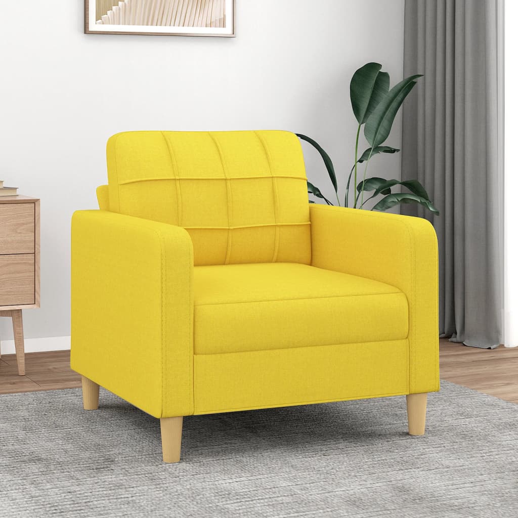 Poltrona Giallo Chiaro 60 cm in Tessuto 359080