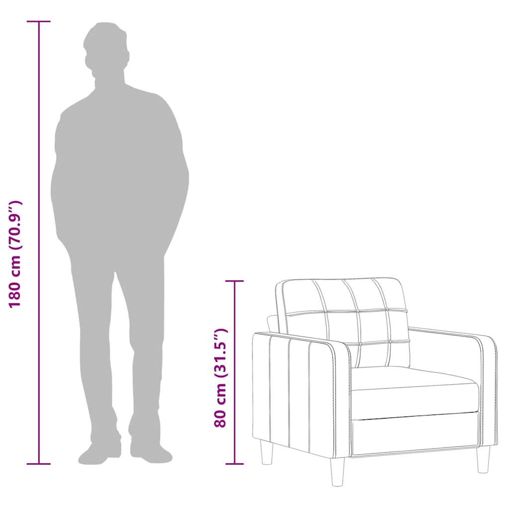 Poltrona Tortora 60 cm in Tessuto 359082