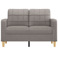 Divano a 2 Posti Tortora 120 cm in Tessuto 359090