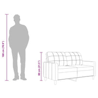 Divano a 2 Posti Giallo Chiaro 140 cm in Tessuto 359096