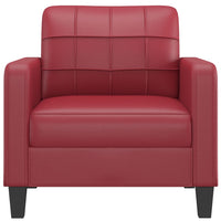 Poltrona Rosso Vino 60 cm in Similpelle 359110