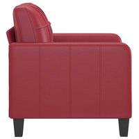 Poltrona Rosso Vino 60 cm in Similpelle