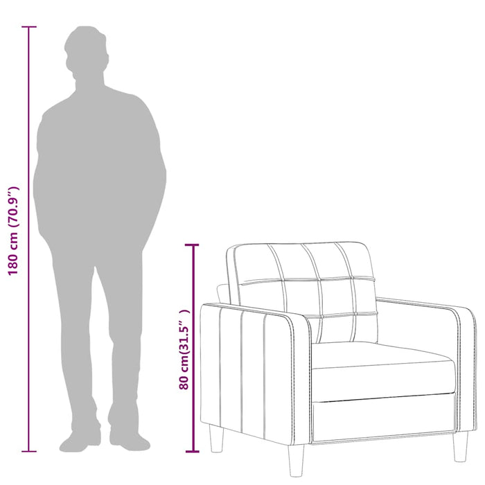 Poltrona Cappuccino 60 cm in Similpelle 359111