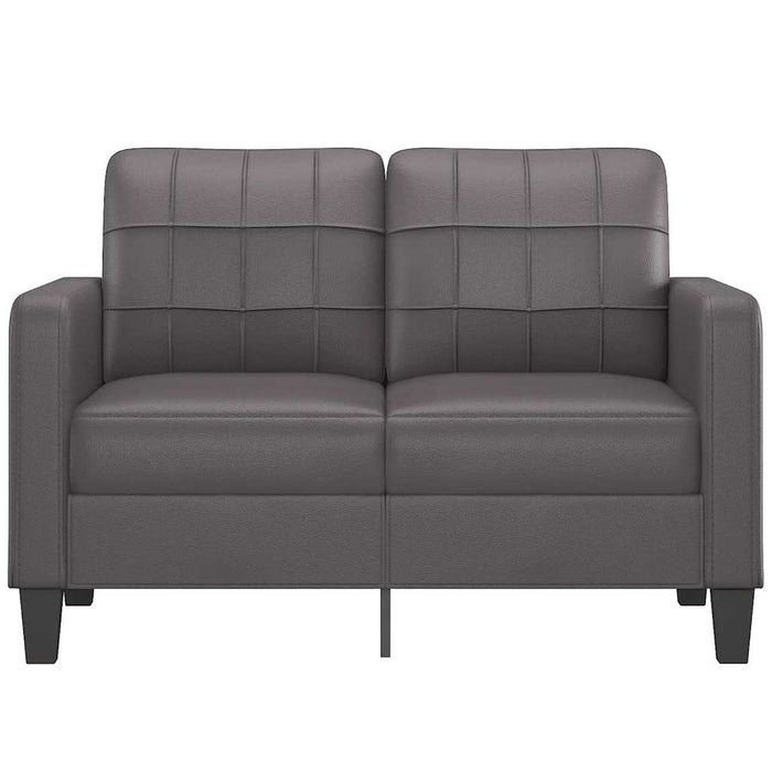 Divano a 2 Posti-Sofa 2 Posti Grigio 120 cm in Similpelle 612198