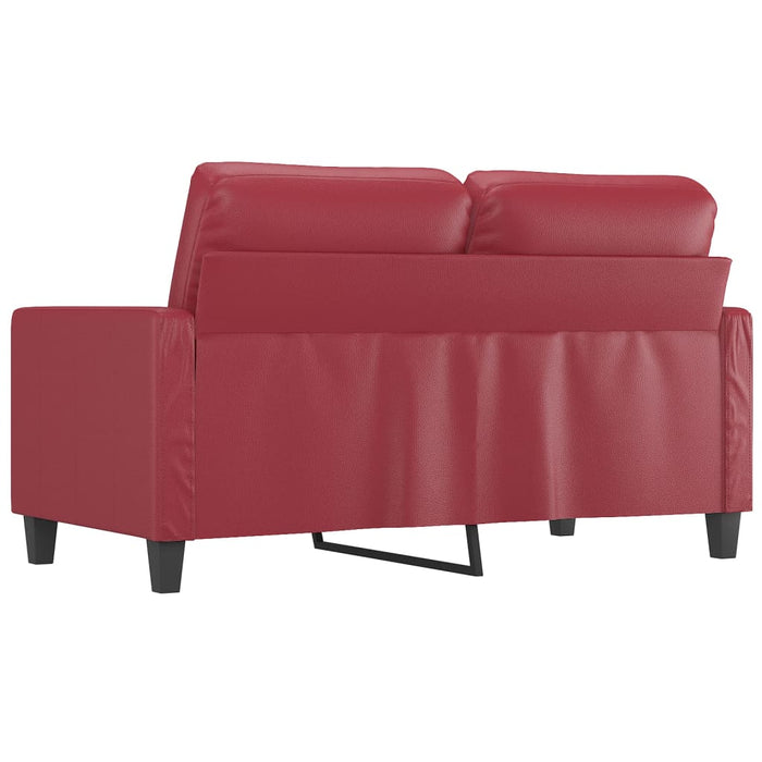 Divano a 2 Posti Rosso Vino 120 cm in Similpelle 359135