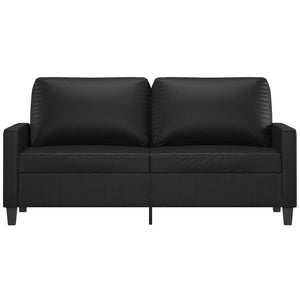 Divano a 2 Posti Nero 140 cm in Similpelle 359137