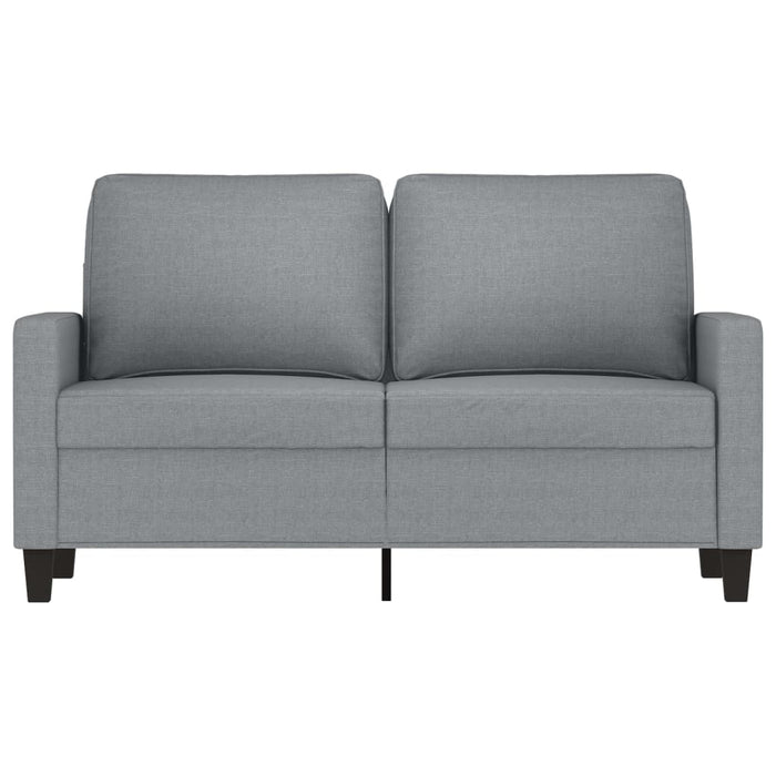 Divano a 2 Posti Grigio Chiaro 120 cm in Tessuto