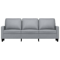 Divano a 3 Posti Grigio Chiaro 180 cm in Tessuto 359171