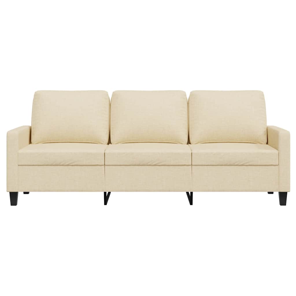 Divano a 3 Posti Crema 180 cm in Tessuto 359173