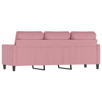 Divano a 3 Posti rosa 180 cm in Velluto 359212