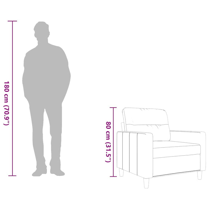 Poltrona Grigio Scuro 60 cm in Tessuto 359220