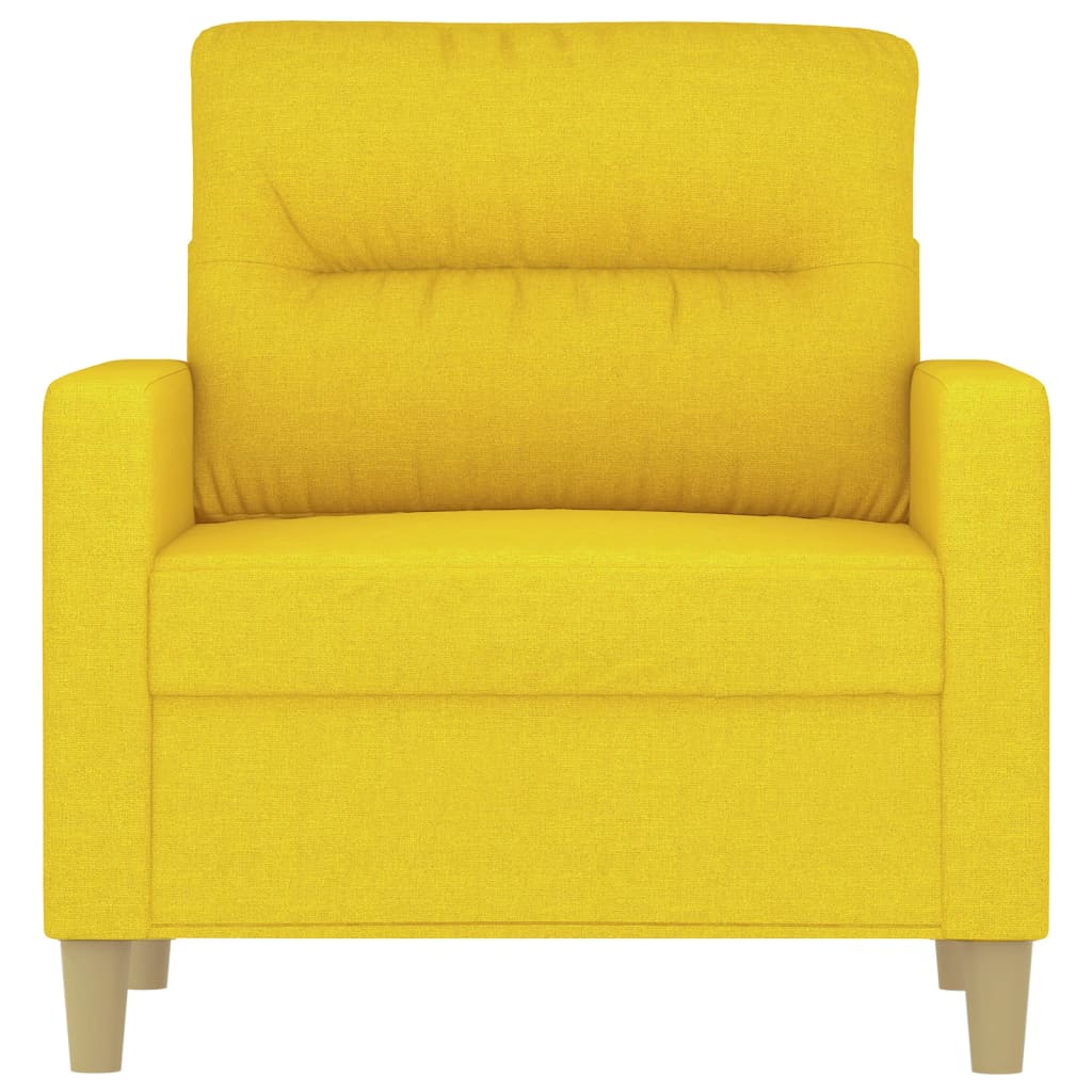 Poltrona Giallo Chiaro 60 cm in Tessuto 359224