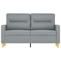 Divano a 2 Posti Grigio Chiaro 120 cm in Tessuto 359227