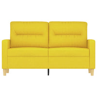 Divano a 2 Posti Giallo Chiaro 120 cm in Tessuto 359232