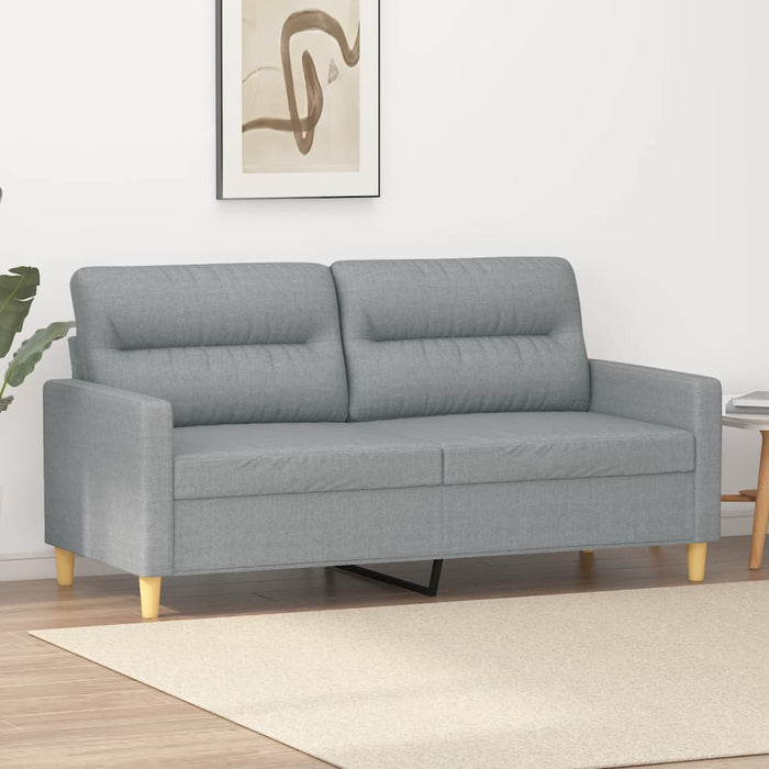 Divano a 2 Posti-Sofa 2 Posti Grigio Chiaro 140 cm in Tessuto 365664