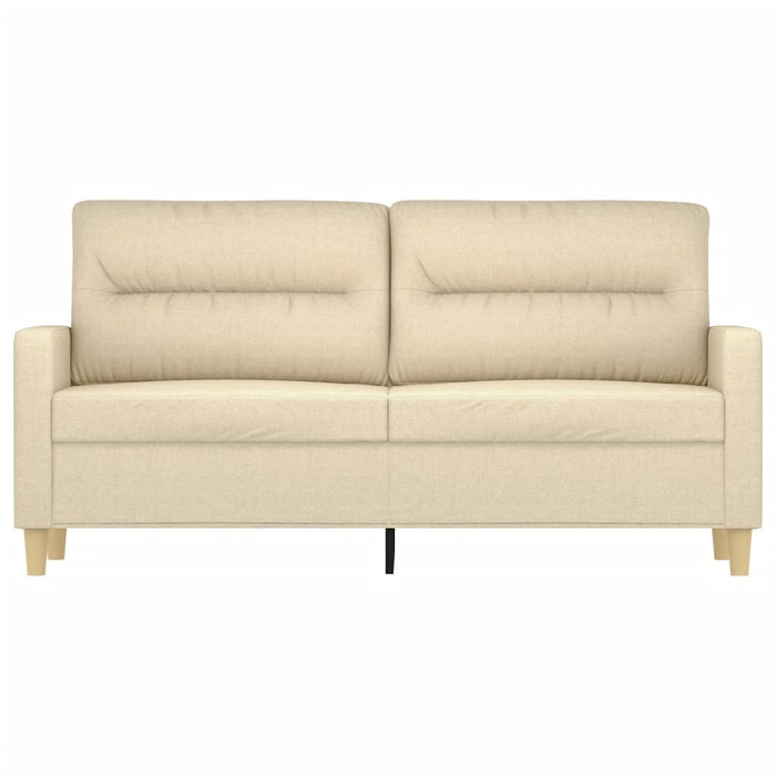 Divano a 2 Posti Crema 140 cm in Tessuto 359237