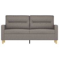 Divano a 2 Posti Tortora 140 cm in Tessuto 359242