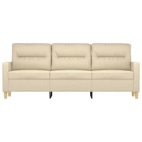 Divano a 3 Posti Crema 180 cm in Tessuto 359245
