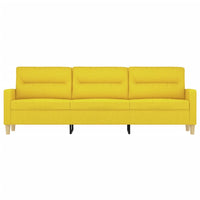 Divano a 3 Posti Giallo Chiaro 180 cm in Tessuto 359248