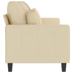 Divano a 3 Posti Crema 180 cm in Tessuto 359277