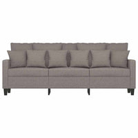 vidaXL Divano a 3 Posti Tortora 180 cm in Tessuto