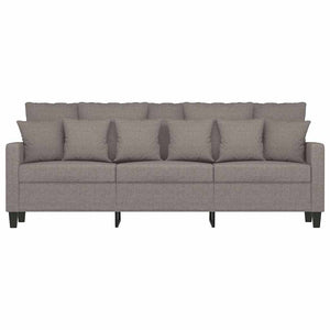 vidaXL Divano a 3 Posti Tortora 180 cm in Tessuto