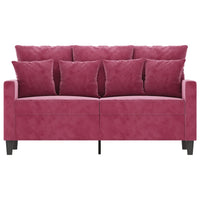 Divano a 2 Posti Rosso Vino 120 cm in Vellutocod mxl 109414